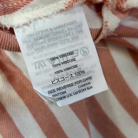 Madewell Peplum Button Down Top Red White Striped Ruffle Sleeve Blouse S - Picture 5 of 7